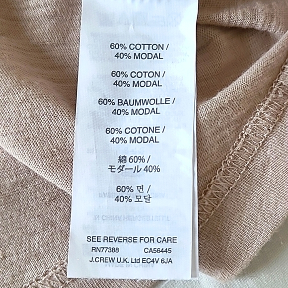 J Crew V-neck T-Shirt with Gold & White Embellishments, Size S - Picture 7 of 7